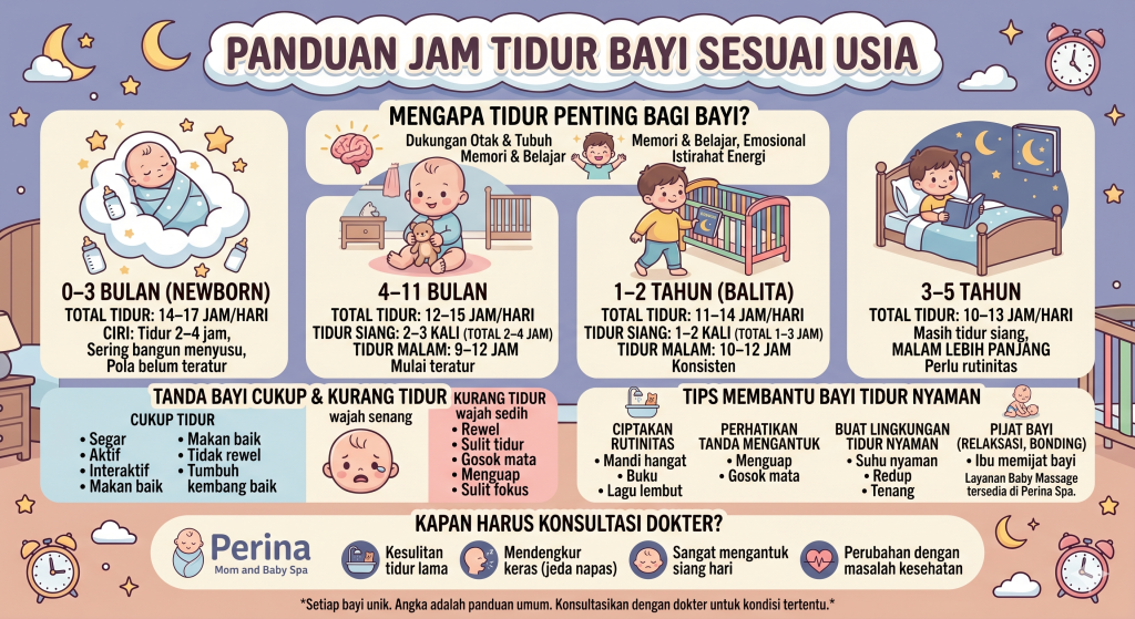 Waktu Bayi Tidur Sesuai Usia: Panduan Kebutuhan Tidur Si Kecil dari Newborn hingga Balita-Perina