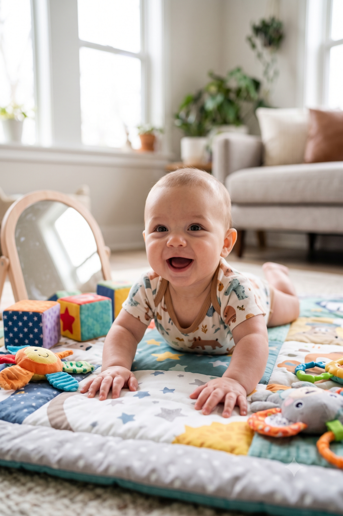 Tummy Time Bayi: Manfaat, Cara Melakukan, dan Waktu yang Tepat Memulainya - Perina Tummy Time Bayi: Manfaat, Cara Melakukan, dan Waktu yang Tepat Memulainya-Perina