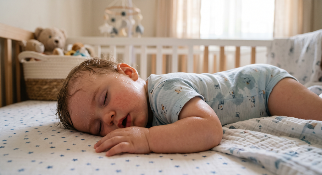 Bayi Berkeringat Saat Tidur: Normal atau Tanda Masalah? Ini Penjelasannya - Perina Bayi Berkeringat Saat Tidur: Normal atau Tanda Masalah? Ini Penjelasannya-Perina