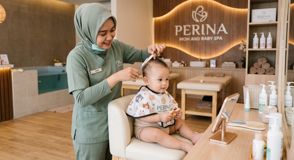 Baby Haircut Solo | Cukur Rambut Bayi Aman & Free Baby Shampoo - Perina Mom and Baby Spa - Perina Baby Haircut Solo | Cukur Rambut Bayi Aman & Free Baby Shampoo - Perina Mom and Baby Spa-Perina