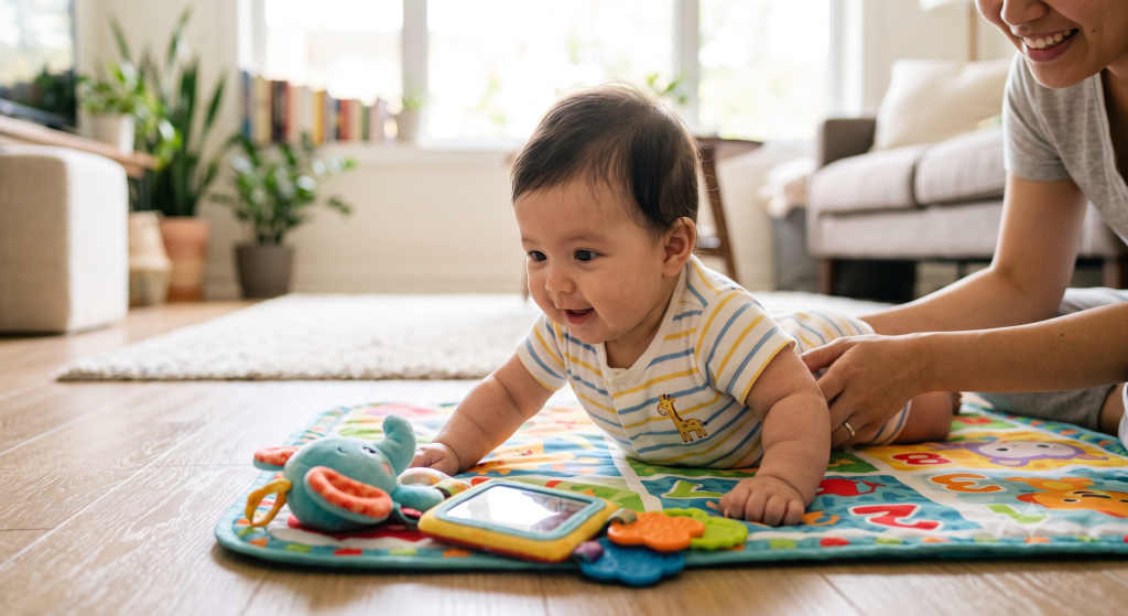 Perkembangan Bayi 3 Bulan: Milestone, Stimulasi, dan Tanda yang Perlu Diperhatikan - Perina Perkembangan Bayi 3 Bulan: Milestone, Stimulasi, dan Tanda yang Perlu Diperhatikan-Perina