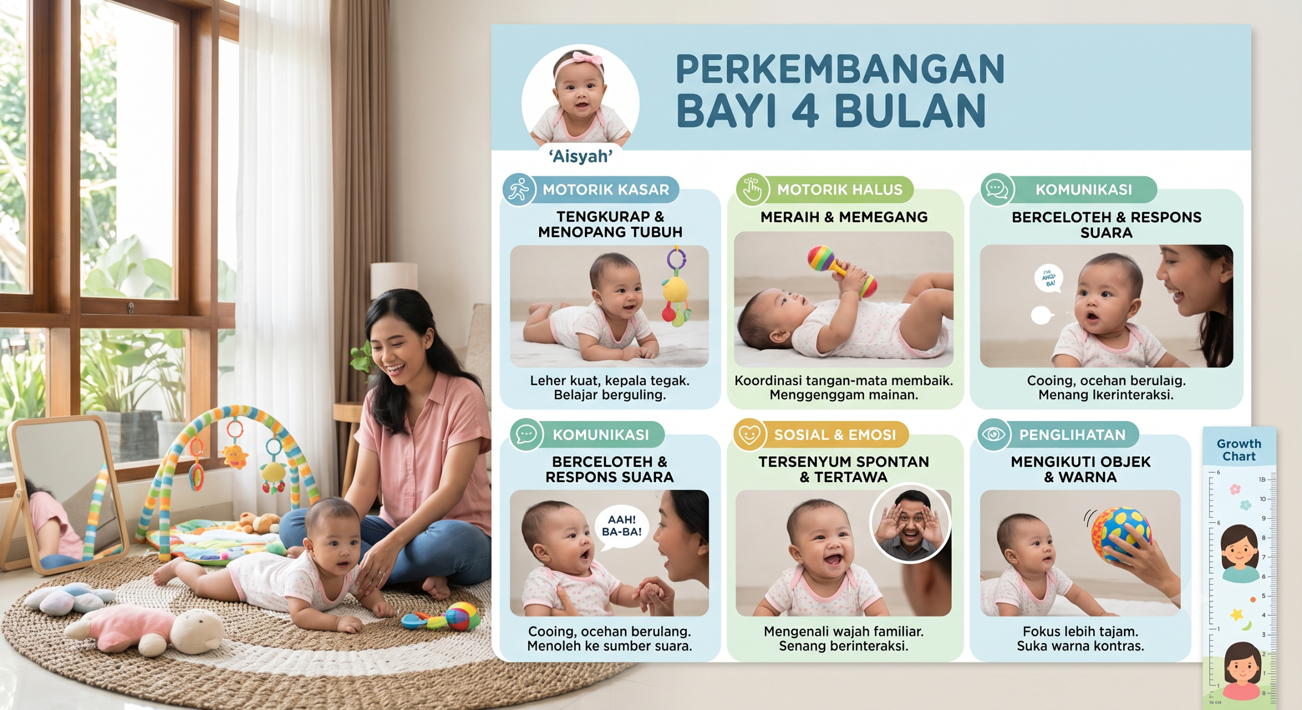 Perkembangan Bayi 4 Bulan: Milestone & Stimulasi